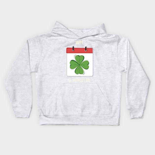 Happy St. Patrick's Day Kids Hoodie by The Shirt Shack